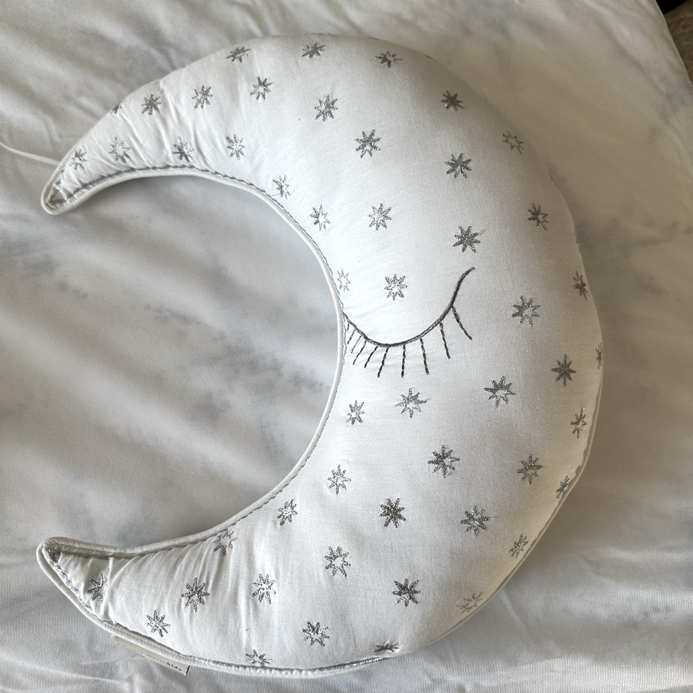 Pottery Barn Moon decorative pillow for nursery